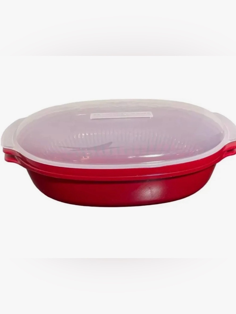 KitchenAid Microwave Oven Food  Vegetable Steamer with lid W10796139 - NEW - Red